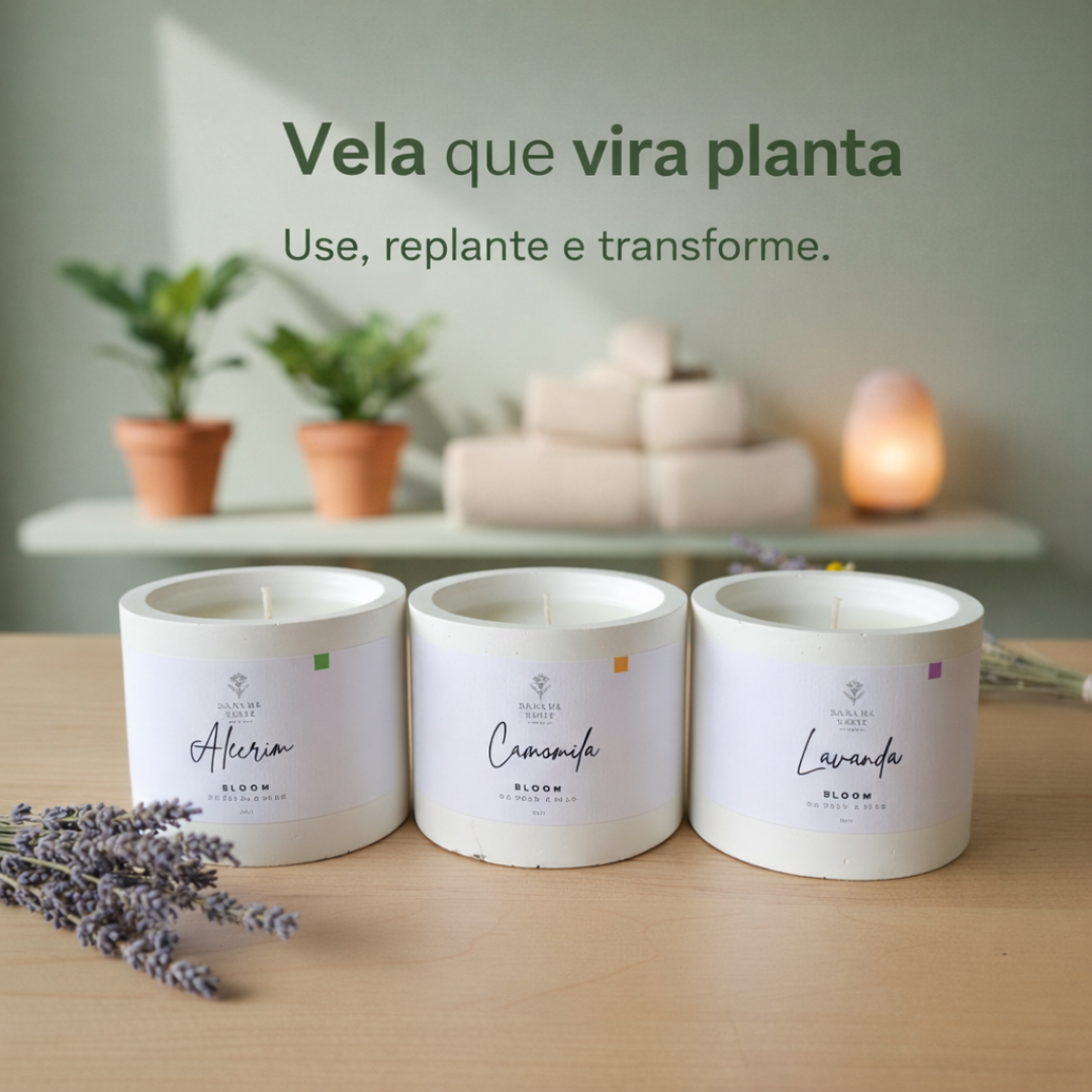 Vela Aromática de Lavanda Linha Bloom