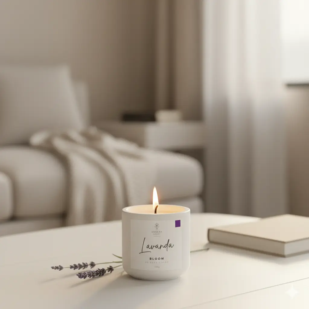 Vela Aromática de Lavanda Linha Bloom